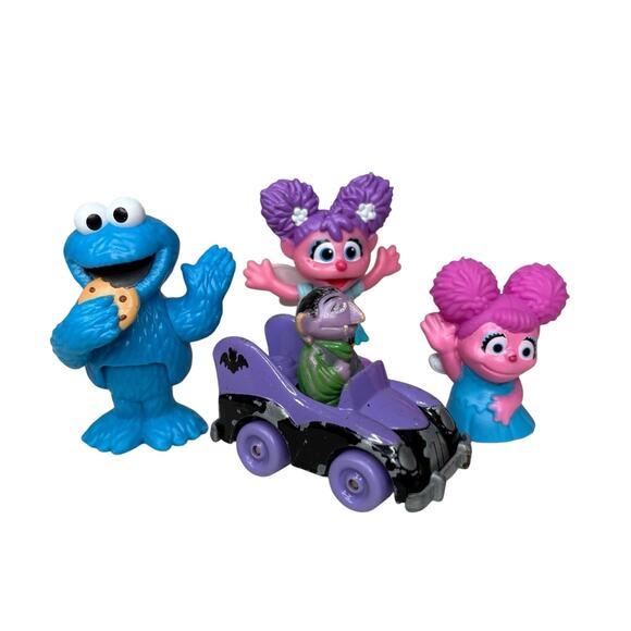 Sesame Street Toy Figure Lot Cookie Monster Abby Cadabby Count Von Cake Topper - Picture 2 of 4